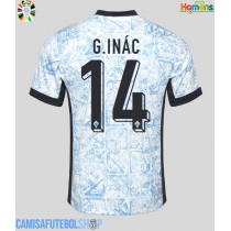 Camisa de time de futebol Portugal Goncalo Inacio #14 Replicas 2º Equipamento Europeu 2024 Manga Curta